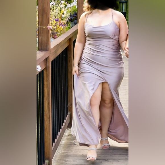 Stretchy Satin Dress - Picture 1 of 4